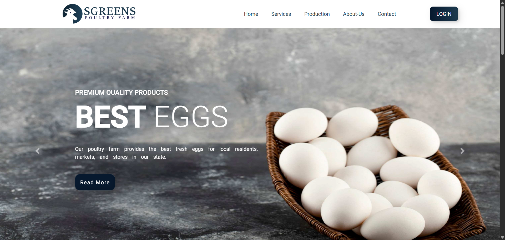 SGreens website screenshot